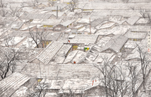 Chinese ink Paintings: 京都月夜