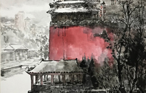 Chinese ink Paintings: 今时明月照古都