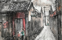 Chinese ink Paintings: 三九过后又一场雪