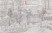 Chinese ink Paintings: 山沟里过新年